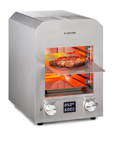 Klarstein Hannibal vysokoteplotný gril Indoor 2 200W 850°C nerez strieborný