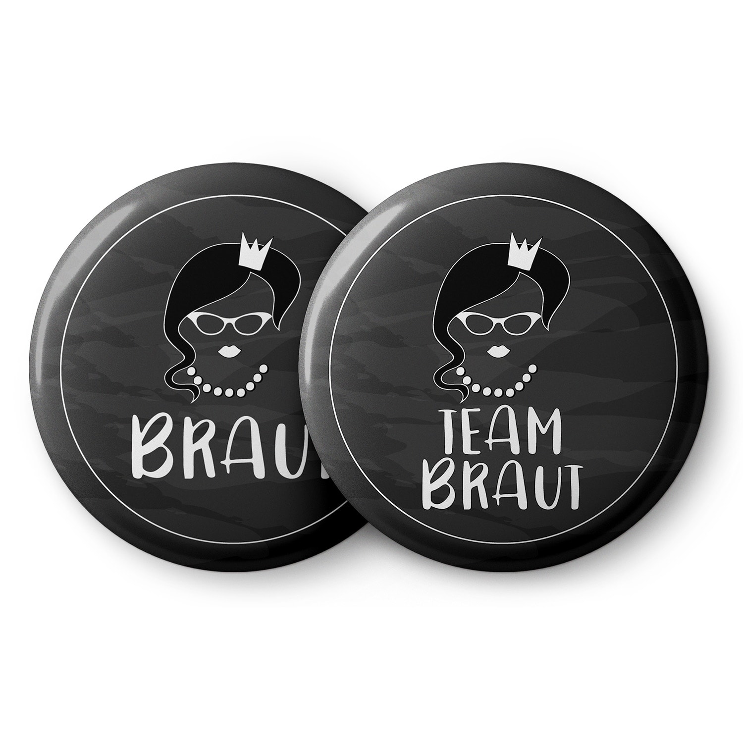 10039791_yy_0001_titel___ Spielehelden Odznaky Braut Vintage Rozlúčka so slobodou 12 odznakov 5,6 cm extra veľké Darček na dievčenskú rozlúčku so slobodou