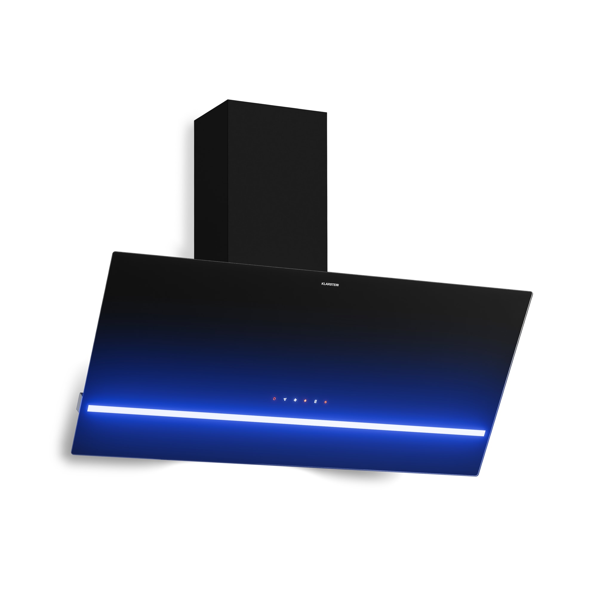 10047558_yy_0001_titel___ Klarstein Illuminosa komínová digestoř | odťahový a recirkulačný režim | minimalistická | 818 m³/h | 90 cm